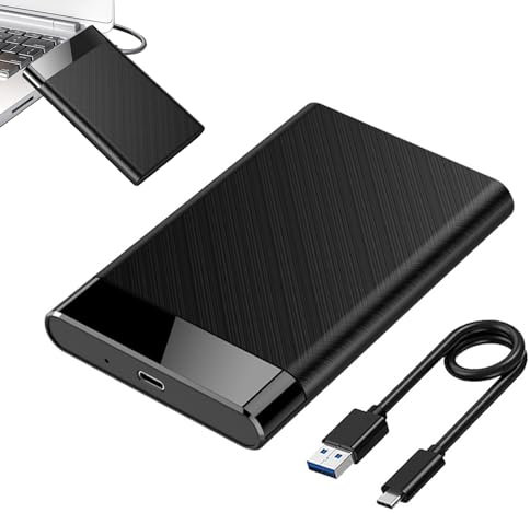 Carcasa Disco Duro 2,5, Caja Disco Duro 5Gbps, Carcasa para Disco Duro, Carcasa para Discos Duros, Caja Disco Duro Externo, Carcasa Disco Duro para SATA, Externo Hard Disk SATA con Cable USB