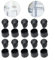 Lot de 20 embouts de chaise anti-bruit en caoutchouc pour pieds de table (16 mm)
