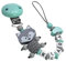 AVH Enterprise Schnullerband mit Namen für Mädchen & Jungen personalisierte Baby Geschenke (Fuchs Mint)