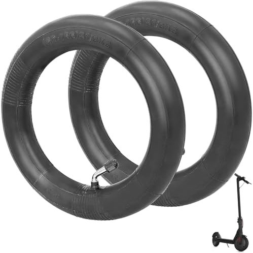 Gdraco E Scooter Reifen 8 1/2 x2 für Xiaomi Mi 3/M365/Pro/Pro2/1S/Essential 8,5 Zoll Innenrohr Ersatzräder mit Silbernes Ventil 45°(2PCS)