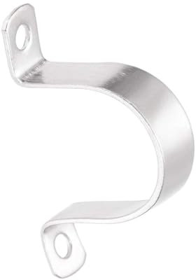 TOP-VIGOR 2Pcs 76mm(3) Rigid Pipe Strap, 2 Holes Tube Straps 304 Stainless Steel Tension Tube Clamp for Fixing Tube Pipe Wire