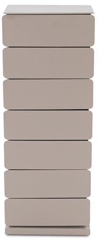 Spinder Design Schuhschrank Joey 7 aus Stahl, Taupe, 7 herausdrehbare Fächer, 37 x 98,5 x 26 cm (Taupe)