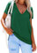 Suncife Camisetas Casuales de Verano con Cuello en V para Mujer, Verde, XL