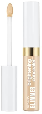 Revlon Glimmer Brightening Concealer Anti-Concealer 125 9 ml | Concealer mit leichter Deckkraft, Vitamin C, Koffein und Steviosid, ohne Übertragung, 24 Stunden Halt