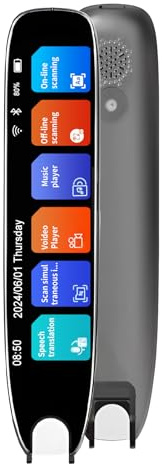 Scan Übersetzer Stift mit Kamera, Neu 142 Sprachen Echtzeit Sprachübersetzer, Touchscreen Intelligenter Lesestift, Echtzeit-Scan-Lesestift für Legasthenie, Studenten, Reisende