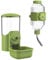 Dispensador automático de Comida y Agua para Mascotas, comedero Colgante para Jaula, comedero para Cachorros, Gatitos, Conejos, cobayas, Chinchillas, Hurones y erizos (Verde)
