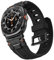 Bandletic Flüssigkeit Silikon Armbänder kompatibel mit Samsung Galaxy Watch Ultra 47mm für Männer Rugged Military Soft Sport Armband mit Edelstahl-Metall-Anschluss für Galaxy Watch Ultra schwarz