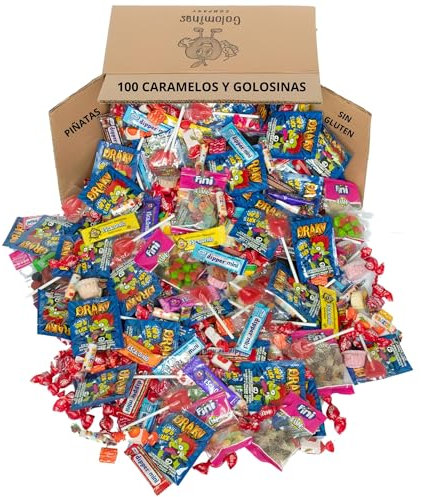 Pack 100 Chuches para Cumpleaños – Chuches Piñata y Relleno Piñata Chuches – Golosinas y Chucherías, Pack Chuches Cumpleaños, Chucherías Cumpleaños Infantil, Chuches Piñatas de Cumpleaños Infantil