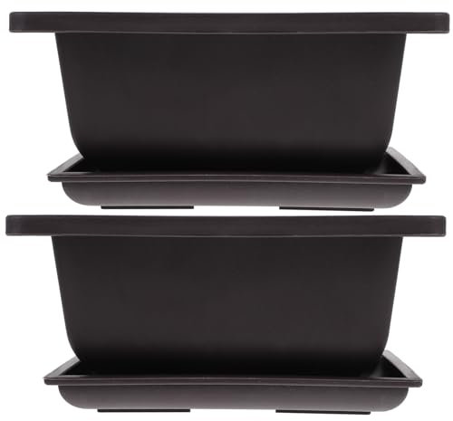 VINTORKY 2sätze Kunststoff Blumentöpfe Mit Untersetzern Für Garten Und Bonsai Für Sukkulenten Und Kleine Pflanzen Leicht Und Vielseitig Einsetzbar