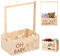 Dhqkqg Duschkistenschrank aus Holz, Duschkorb für Babykleidung, Aufbewahrungskiste mit Griff, Holz-Kleiderständer, Geschenkkorb für Schwangerschaft, neue Eltern