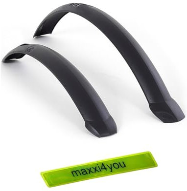 Hebie 760 Taipan 28 Trekking Fahrrad Steckblech Schutzblech Set Schwarz inkl. maxxi4you Reflexband