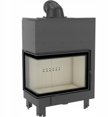 KRATKI Kamineinsatz aus Stahl MBA 17kW Eck Links Ø200 BImSchV 2 EEK A