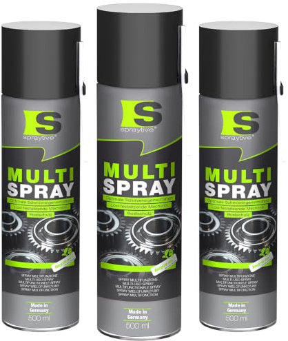 Spraytive Multi Spray 3 x 500 ml – 5-in-1 Kriechöl & Multifunktionsöl – Rostlöser, Schmiermittel, Kontaktspray, Reiniger & Korrosionsschutz – Allzwecköl – Made in Germany