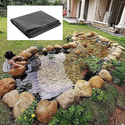 EPDM Teichfolie, 1 mm, langlebig, schwarz, Schutzfolie, pannensicher, 7,5 x 6 m, 7,5 x 7 m, ideal für Springbrunnen und Wassergärten, Dicke 0,12 mm (6,5 x 5 m)