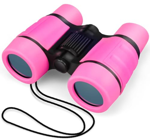 Children Binoculars for Girls Age 3-8 Year Old 4x30 High Resolution Telescope Binoculars for Kids for 3 4 5 6 7 8 Outdoor Toys Gifts for Girls Birthday Present Gifts Age 3-8 Year Old