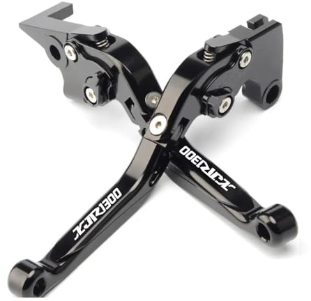 Brems und Kupplungshebel Motorrad CNC Einstellbare Ausziehbare Faltbare Bremskupplungshebel Kompatibel Mit Yamaha Für XJR1300 Für XJR 1300 1995-2000 2001 2002 2003(Schwarz)