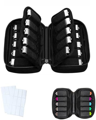 Aufbewahrungstasche für USB-Sticks, Schwarze Aufbewahrungsbox mit 20 Fächern für USB-Speicher/USB-Flash-Laufwerk/Datenträger, Kompakt, Tragbar, Schützend, Staubdicht und Scratch-Resistant