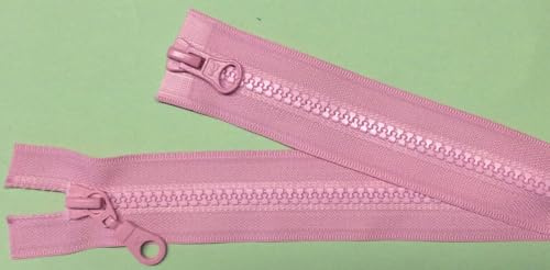 Reißverschluss Kunststoff 2-Wege teilbar 75 cm rosa