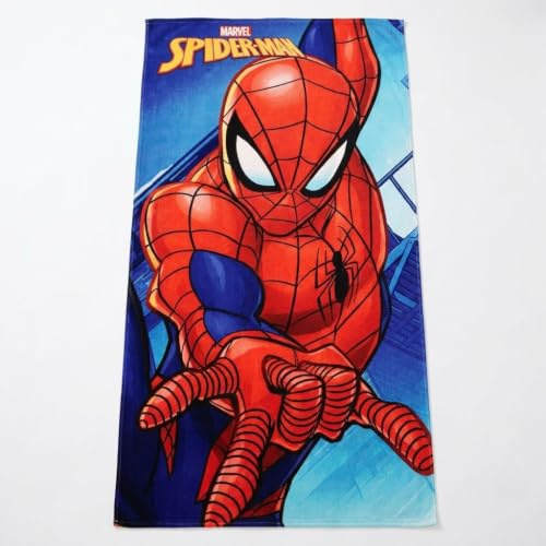 Spiderman-Handtuch für Jungen und Mädchen – Weiches und saugfähiges Marvel-Kinderhandtuch für Strand, Pool und Schwimmbad, Sommerhandtuch für Kinder von 2–10 Jahren