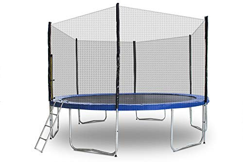 MS-Point Gartentrampoline Trampoline Outdoor-Trampoline Fitness-Trampoline 400cm, inkl. Randabdeckung, Sicherheitsnetz und Leiter