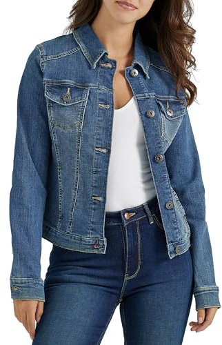 Wrangler Authentics Women's Stretch Denim Jacket, Weathered, Medium