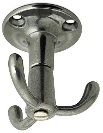 SOTECH 10 x Drehhaken TROMSO 3-fach Alu poliert 53 x 50 mm Sockel Ø 40 mm BA 25 mm Aluminium Aufhänger Kleideraufhänger