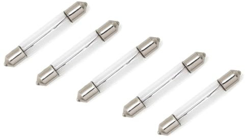 WITTKOWARE 5 Stück Soffitten-Lampe, 6x31mm, S5.5, 18V, 3W, warmweiß, Sprechanlagen-/Skalen-/Hintergrundbeleuchtung