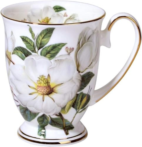 CHEYLIZI Bone China Mug Bone Porcelain Classic Breakfast Cup Euro Style Art Tea Cup Coffee Mug for Breakfast Home Kitchen