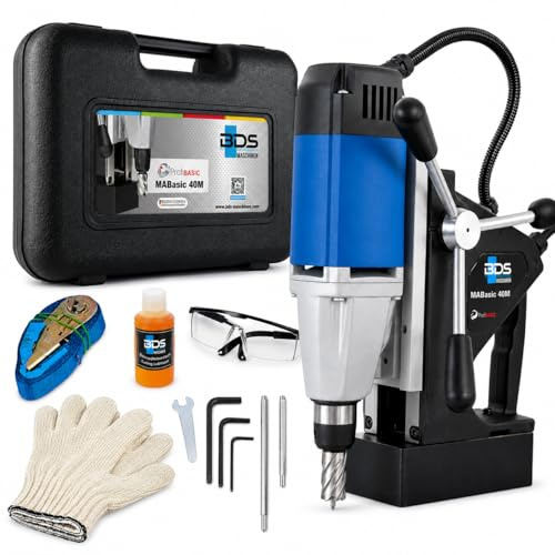 Magnetbohrmaschine MABasic 35 | Premium Qualität | 35 mm Bohrdurchmesser x 55 mm Schnitttiefe | Weldonschaft Magnet-Kernbohrmaschine | BDS Maschinen® (MABasic 35 mit Standard Zubehör)