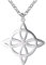 TEAMER Halskette aus Edelstahl mit keltischem Knoten, Hexerei, für Frauen, geometrischer Anhänger, Vintage-Schmuck (Stil 1 - Silber)