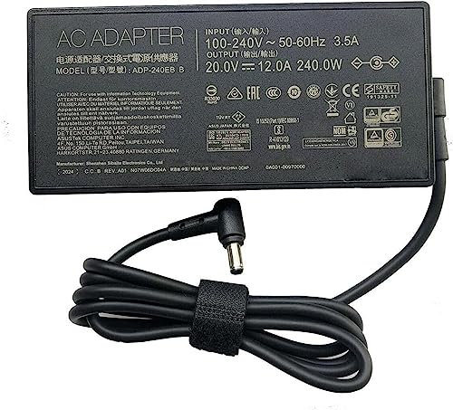 240W ADP-240EB B Netzteil Laptop-Ladegerät kompatibel für ASUS ROG 15 GX550LXS RTX2080 S15 S17 G15 G513 GX550LXS RTX2080 G733QM G733QR G733QS G733QSA RTX2080(20V 12A)
