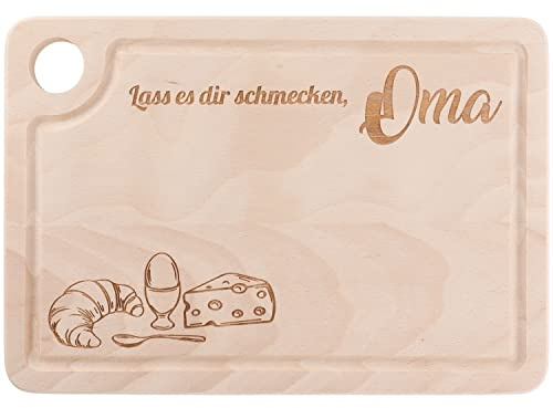 Spruchreif | Schneidebrett aus Holz | Schneidebrett mit Gravur und Griffloch | Geschenke für Großeltern | Schneidebrett mit Eierhalter | Geschenke für Oma