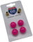4er Set Ventilkappen + 2 Fahrradadapter - Smiley PINK - für jedes Auto, Motorrad und Fahrrad geeignet