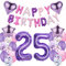 Luftballons 25. Geburtstag deko frauen Lila Folienballon 25 jahre Geburtstag dekoration frau Happy Birthday 25 Geburtstag deko mädchen lila ballon 25 Geburtstagsdeko 25 Geburtstag frauen deko