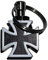 KUSTOM66 Schlüsselanhänger Kreuz schwarz