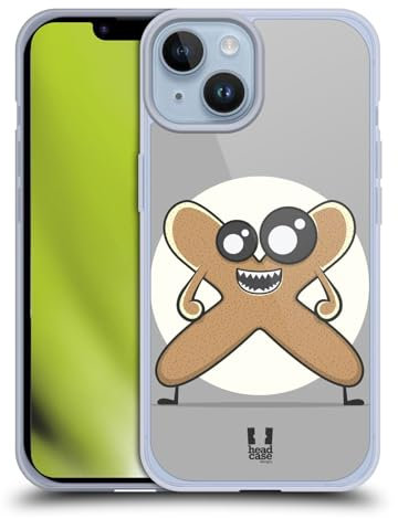 Head Case Designs Widerwärtig X Alphabet Monster Gelhülle [Militärischer Schutzgrad] Kompatibel Mit Apple iPhone 14 Und Kompatibel Mit MagSafe
