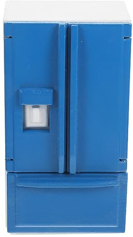 ibasenice Kleine Kühlschrank-Requisite Puppenhaus-gefrierschrank Puppenhaus-gerätemodell Kleines Kühlschrankmodell Puppenhaus-kühlschrankmodell Retro-kühlschrank Holz Weiß Mini Kunsthandwerk