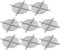 PATIKIL 120mm Fan Finger Grill, 8 Pack Metal Grill Protector Guard Fan Protective Cover for 120x120mm Exhaust Fans for Equipment Computer DIY, Black