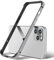 LINPING Aluminium-Metall-Stoßrahmen-Hartschale für iPhone 15 pro max, schlanke Panzerung mit weicher Innenseite, erhöhtem Kantenschutz (Titan, für iPhone 15Pro Max 6.7)