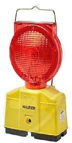 LAMPADA DA CANTIERE CON PANNELLO SOLARE CON BATTERIA RICARICABILE - ROSSA