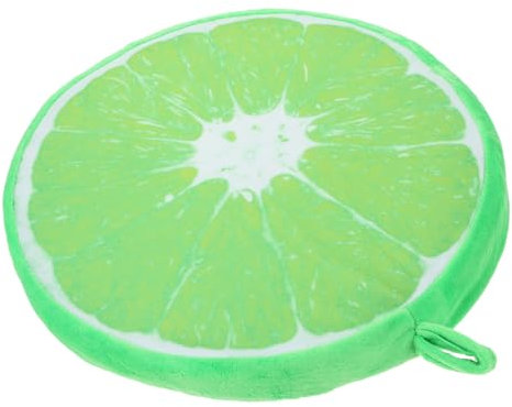 MAGICLULU Rundes Obst Sitzkissen Grün Orange Weiches Polyester Polster Sitzkissen Fürs Sofa Stuhl Kissen Für Büro Wohnzimmer Bodenmatte Abnehmbarer Bezug Waschbar Dekoratives Bodenkissen
