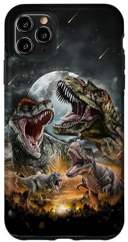 Tyrannosaurus Rex Dinosaur in Prehistoric Era Full Moon Case for iPhone 11 Pro Max