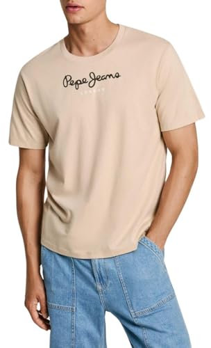 Pepe Jeans Herren Eggo N T-Shirt, Beige, S