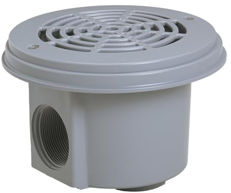 SAXONICA Pool Bodenablauf Hayward Ø 21 cm I hellgrau