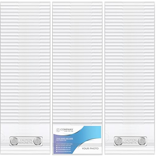Faccito Magnetische Namensschildhalter 9 x 5,5 cm ID PVC Namensschilder Magnet Namensschilder für Kleidung Arbeit Konferenz Abzeichen Horizontaler Ausweishalter für Schule Unternehmen (100 Stück)