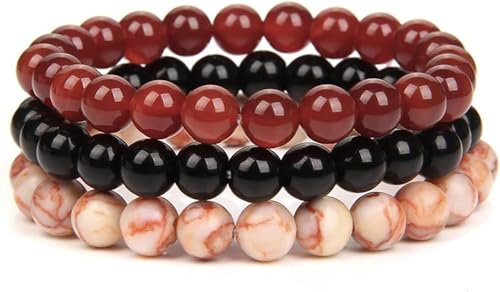 SAIBANGZI Natürliches Edelstein Armband für Damen und Herren – Handgefertigt für Energie, Stressabbau & Stil – Elastisches Armband für Yoga, Meditation & Alltag –Perfektes Geschenk