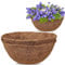 GOTVUGE 2 Packs Round Coco Coir Liner 12 Inch, Natural Coconut Fiber for Indoor and Outdoor Garden Hanging Basket Liners in Window Boxes