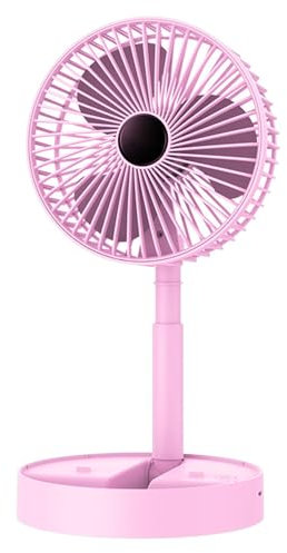 VALINK Cordless Telescopic Folding Table Desk Fan, Portable USB Rechargeable Collapsible Desk Fan 3 Speed Silents Stand up Fan for Outdoor, Courtyard, Beach,Travel, Room 2000mAh