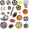 JMZLLRX 22 Stück Kinder Sport Aufnäher Basketball, Tennis, Rugby, Fußball Flicken zum Aufbügeln Patches zum Aufbügeln, Flicken Patches für Reparatur, Kleidung, Jacken, Taschen
