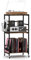 tonchean Soporte para tocadiscos, estante para discos de vinilo, 3 niveles, tocadiscos, mesa de madera con ruedas, almacenamiento de discos de vinilo, mesa auxiliar para salón, dormitorio, oficina